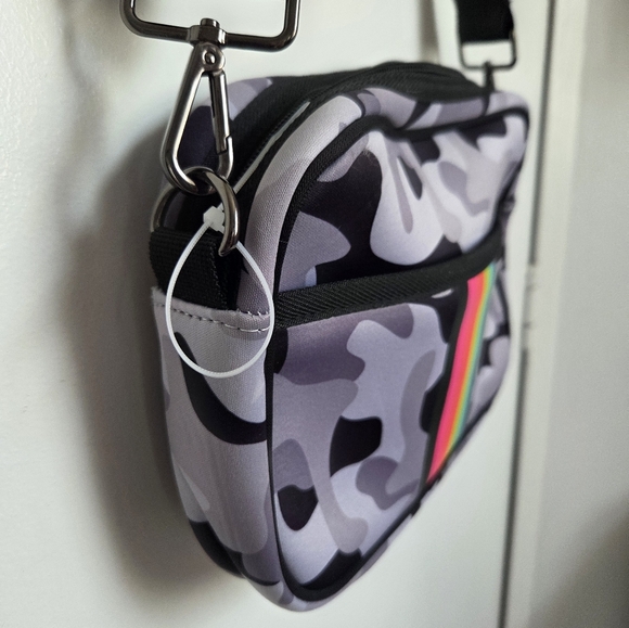 Haute Shore Neoprene Drew Camo Compact Crossbody With Stripes Adjustable Strap - Picture 6 of 14